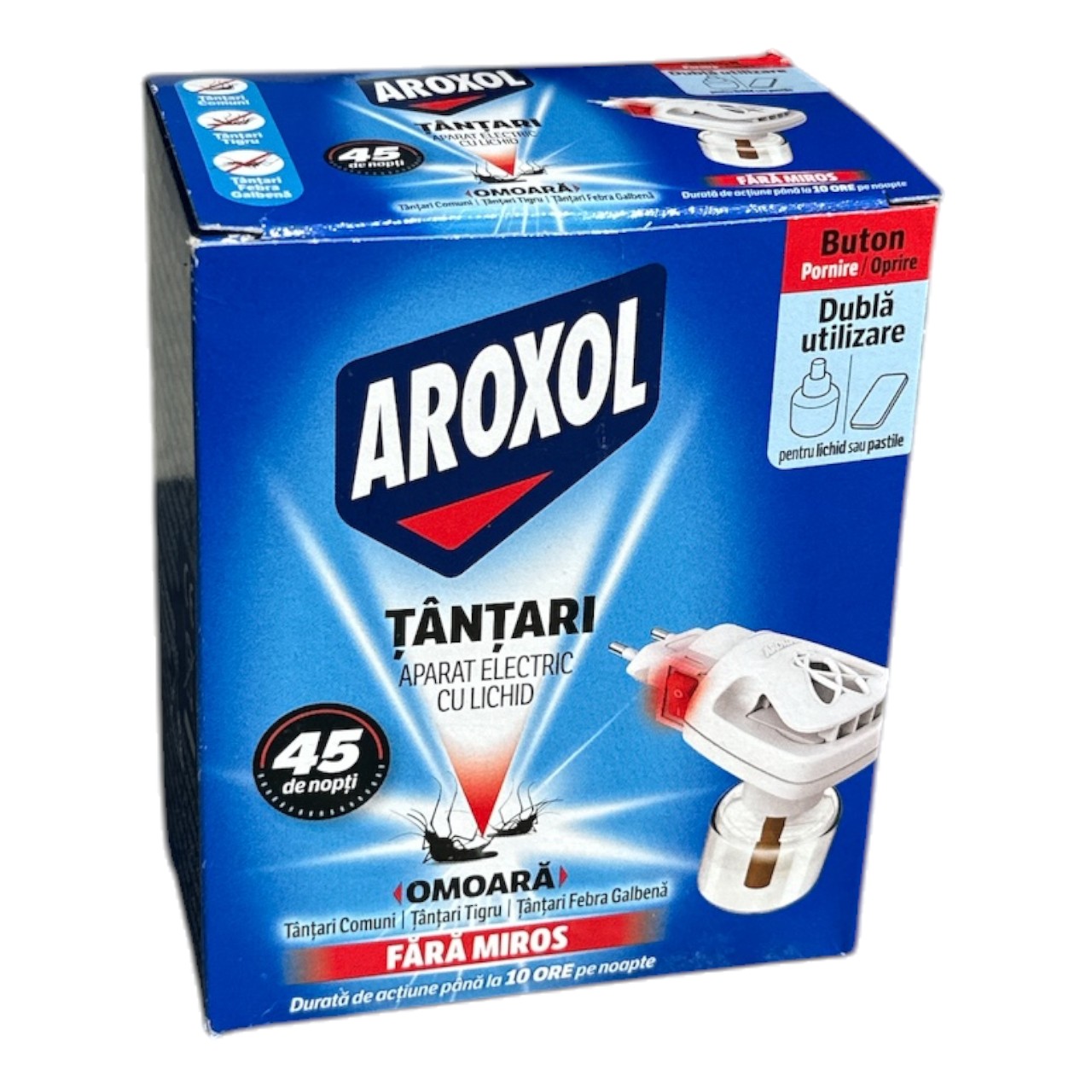 Aroxol aparat tantari cu rezerva lichid 45 Nopti, 35 ml