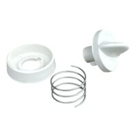 Buton aragaz cu arc (Alb) orificiu de 6 mm