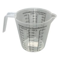 Cana gradata din plastic 1000 ml (transparenta)