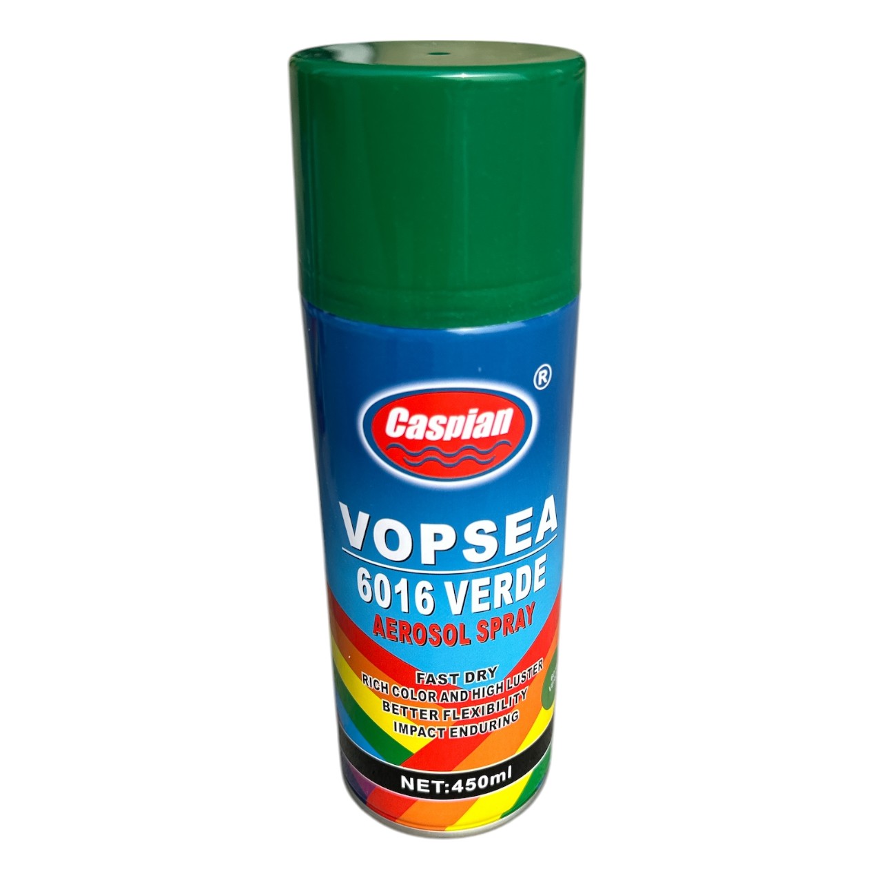 Caspian Vopsea spray pentru reparat suprafete lemn-metal verde 450ml - imagine 2