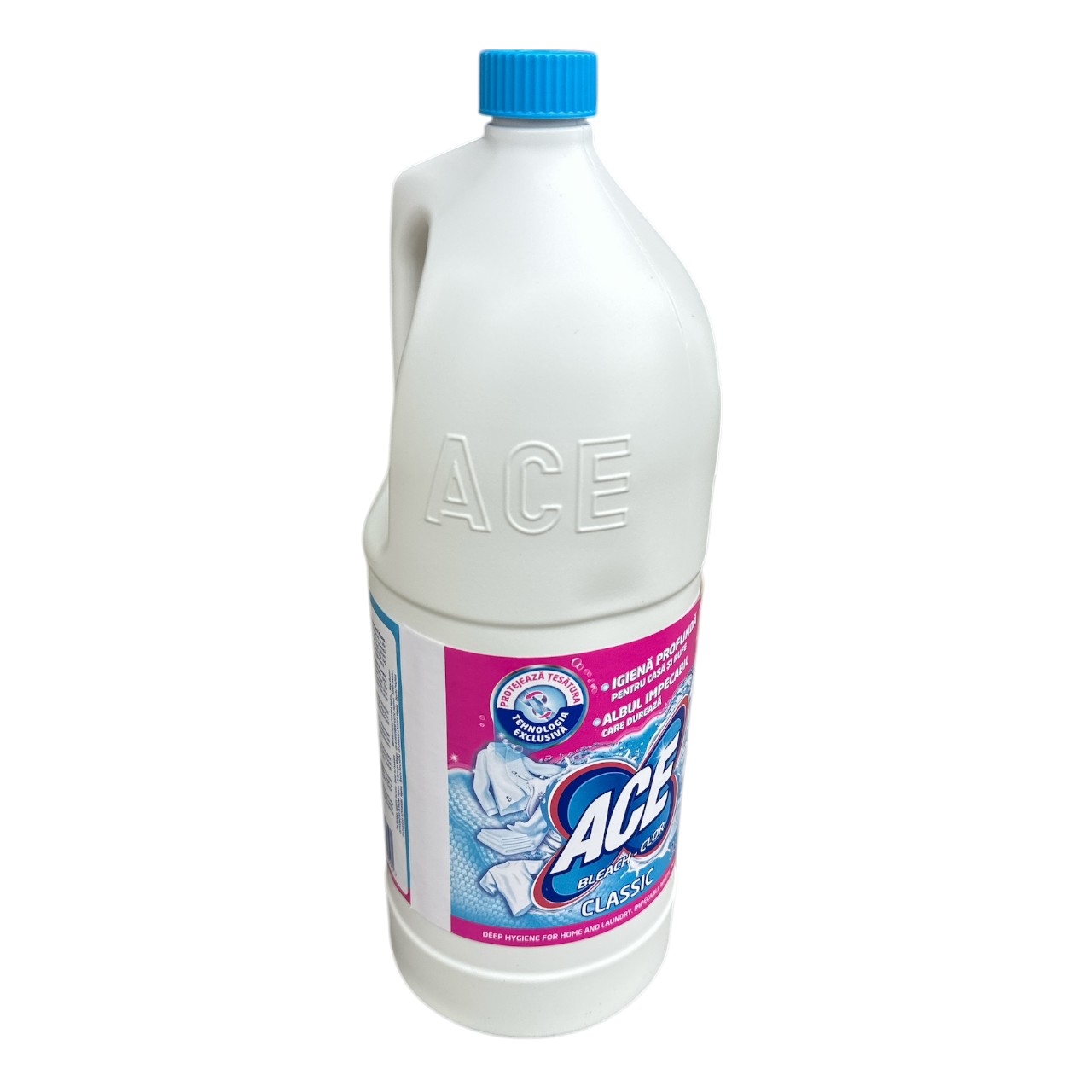 Clor (Ace) Classic, inalbitor lichid universal pentru haine albe, 2 L