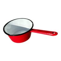 Cratita emailata 600 ml cu coada, ibric cu cioc