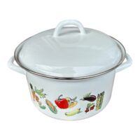 Cratita Emailata Adanca cu Capac (22 cm) 4.5 litri