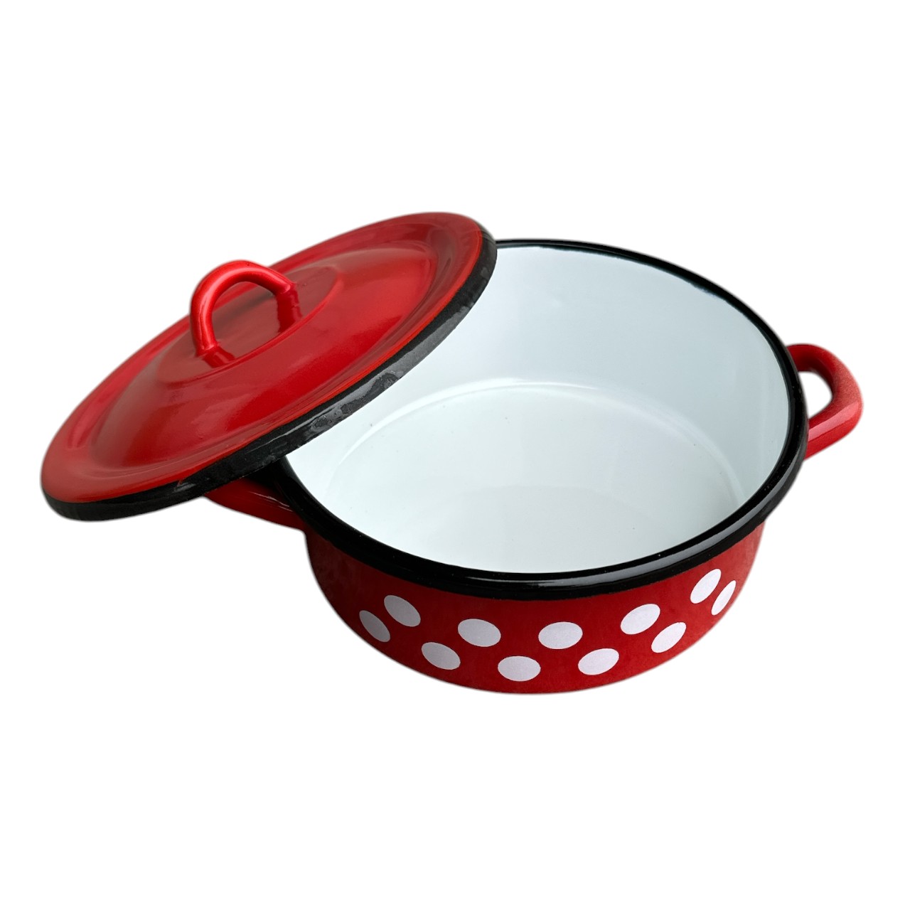 Cratita emailata cu capac 1.5 litri