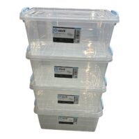 Cutii Alimente din Plastic Transparent 8 L (4 bucati)