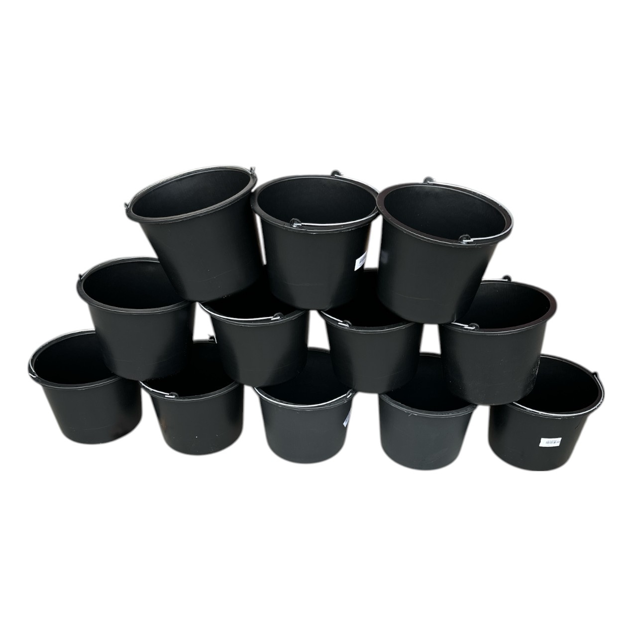 Galeata plastic constructii 12 l, neagra, 12 bucati