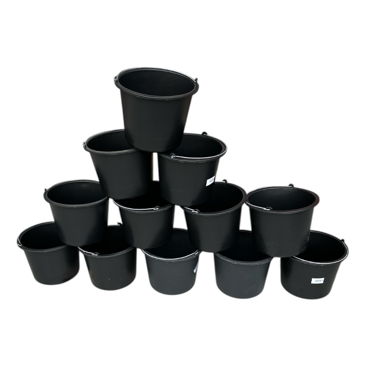 Galeata plastic constructii 12 l, neagra, 12 bucati - imagine 2