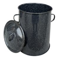 Garnita emailata, 30 litri Bidon untura cu capac, negru