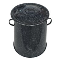 Garnita emailata, 30 litri Bidon untura cu capac, negru
