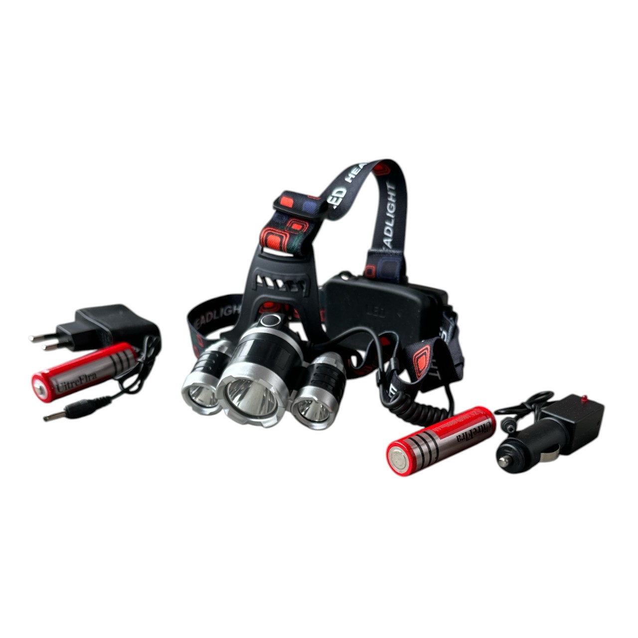 Lanterna Frontala Led Headlight cu Acumulatori si incarcator - imagine 2