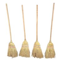 Maturi sorg (paie) cu cozi lungi, 135 cm, 4 bucati