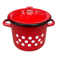 Oala emailata 3 litri cu capac si buline