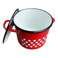 Oala emailata 6 litri cu capac si buline