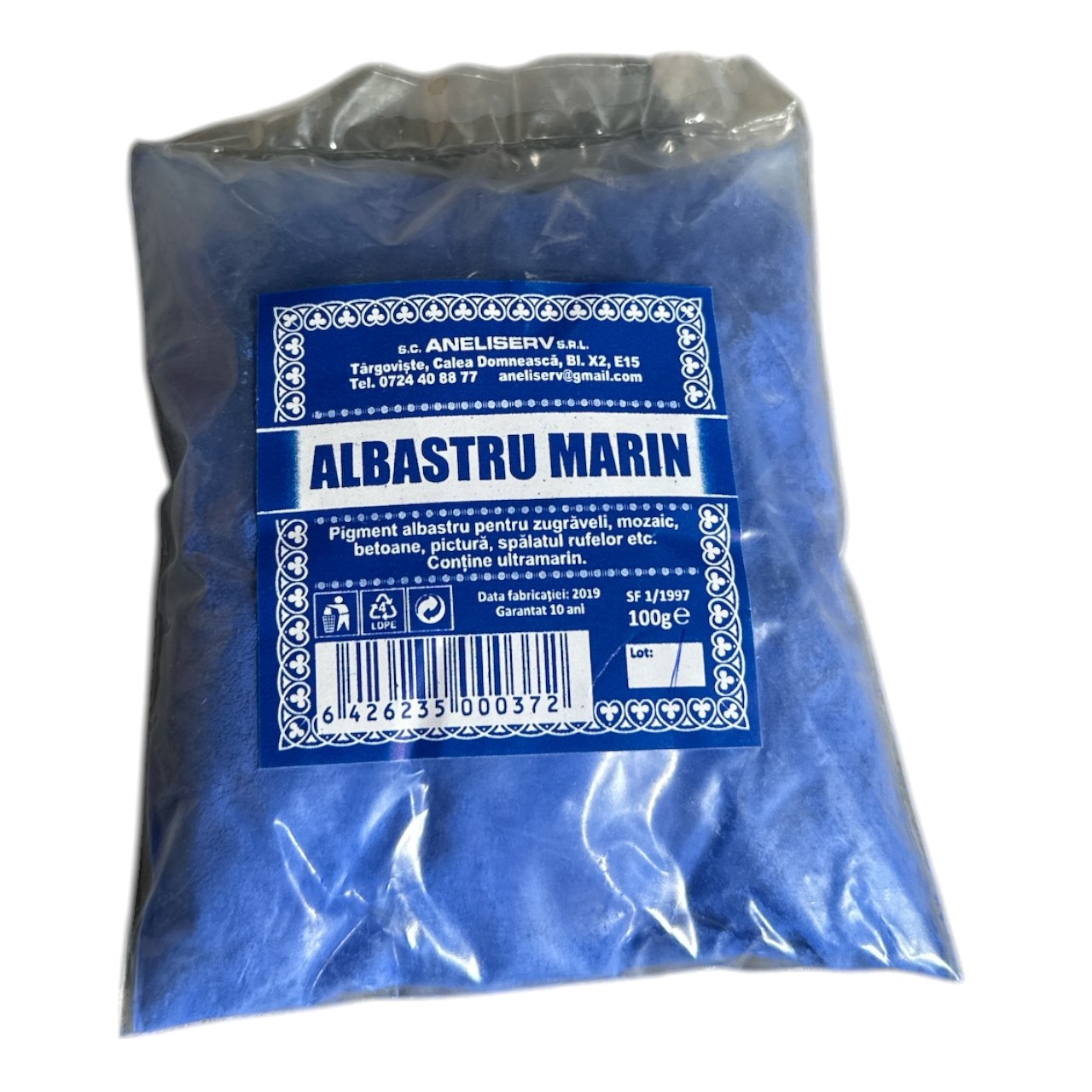 Oxid de fier (feric, feros) albastru marin, colorant zugraveli, 100g