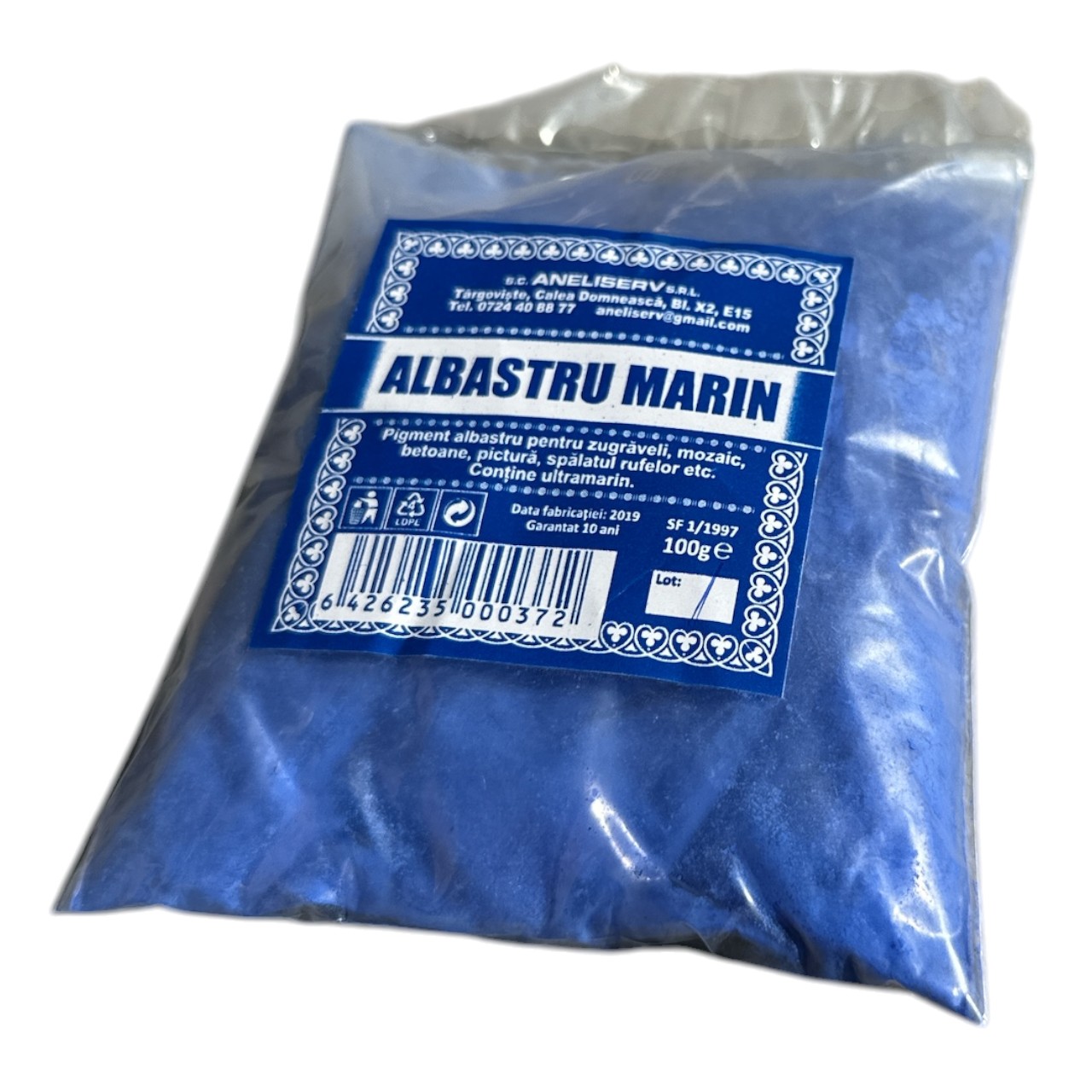 Oxid de fier (feric, feros) albastru marin, colorant zugraveli, 100g - imagine 2