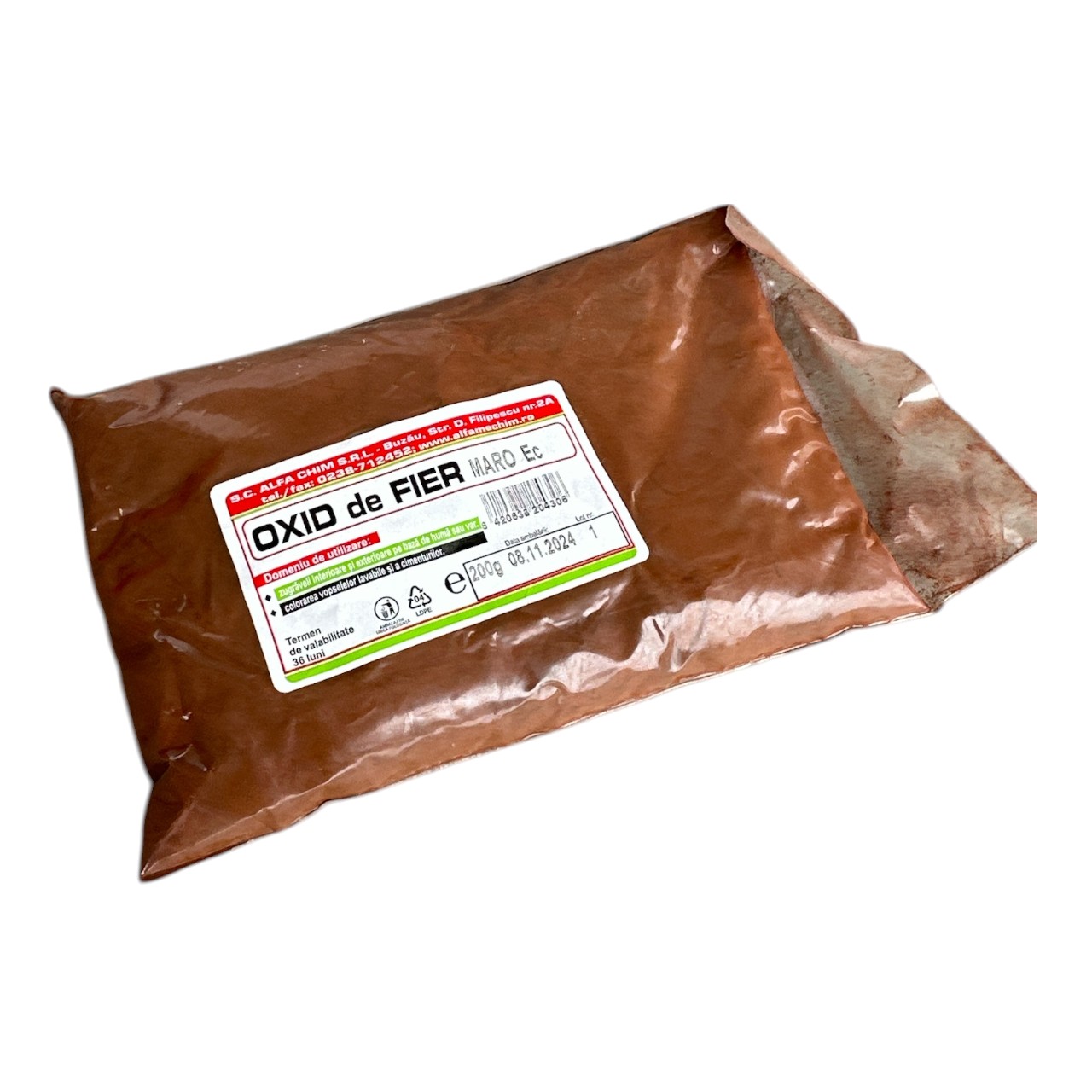 Oxid de fier (feros) rosu, colorant zugraveli si vopsele, 200g