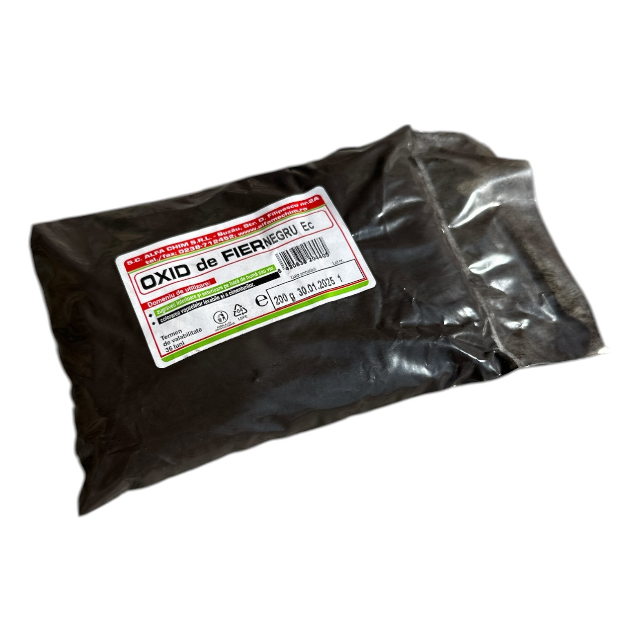 Oxid feric (feros) negru, colorant vopsele, beton, var, 150g