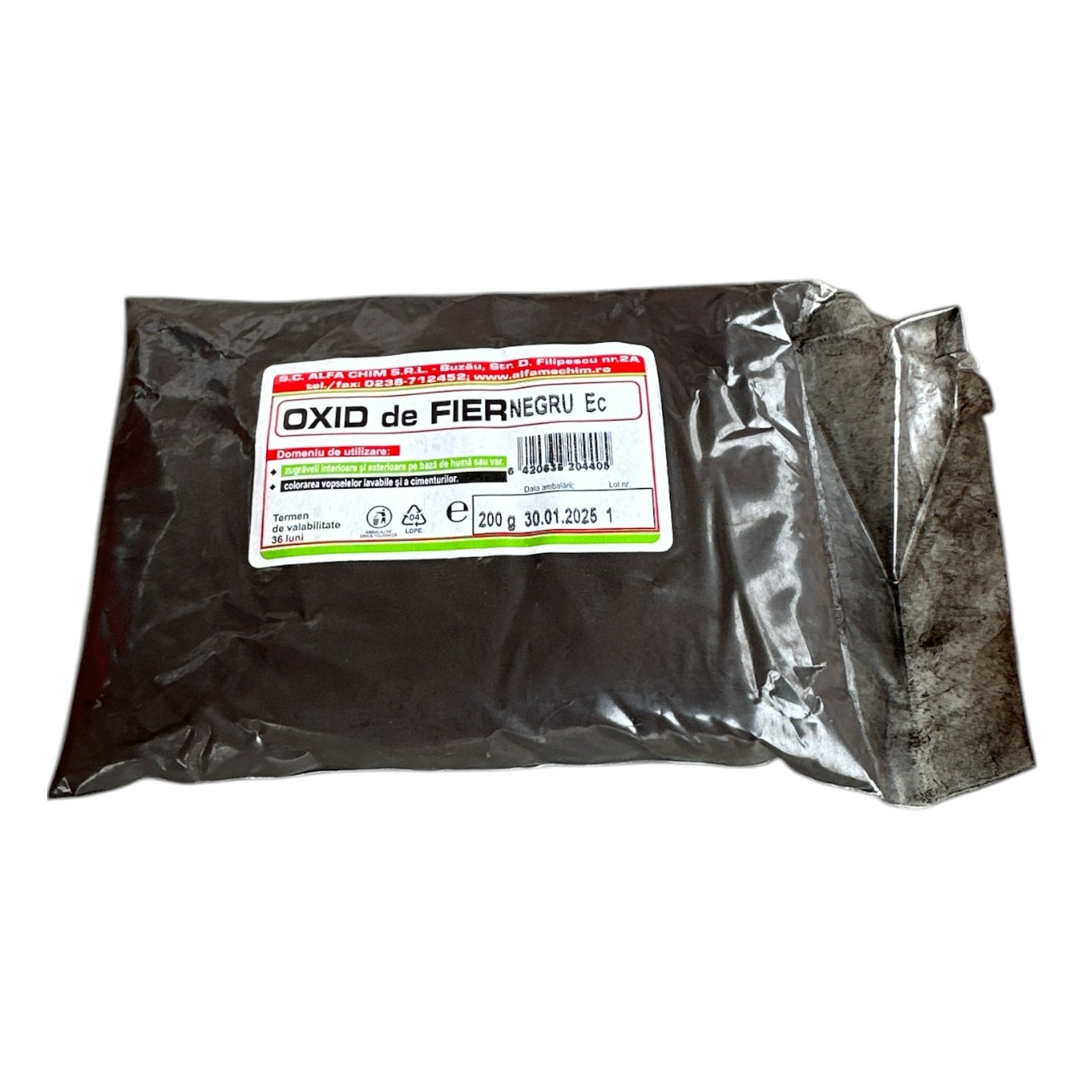 Oxid feric (feros) negru, colorant vopsele, beton, var, 200g - imagine 2