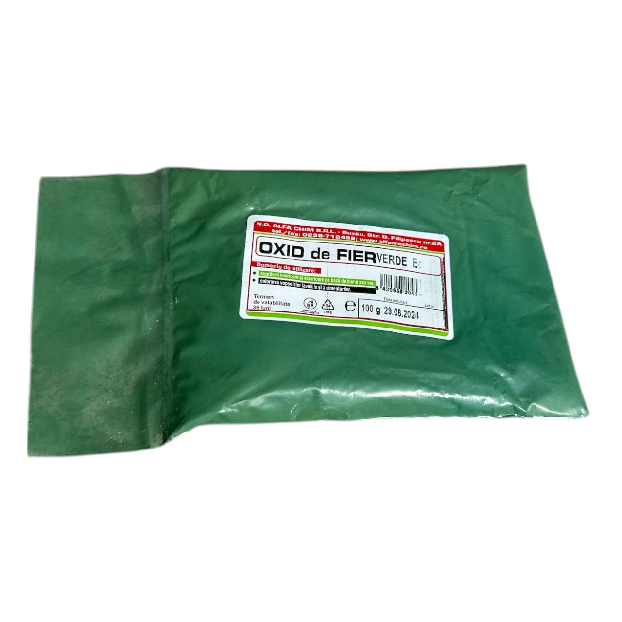 Oxid feros (feric) verde, colorant vopsele si zugraveli, 100g - imagine 2
