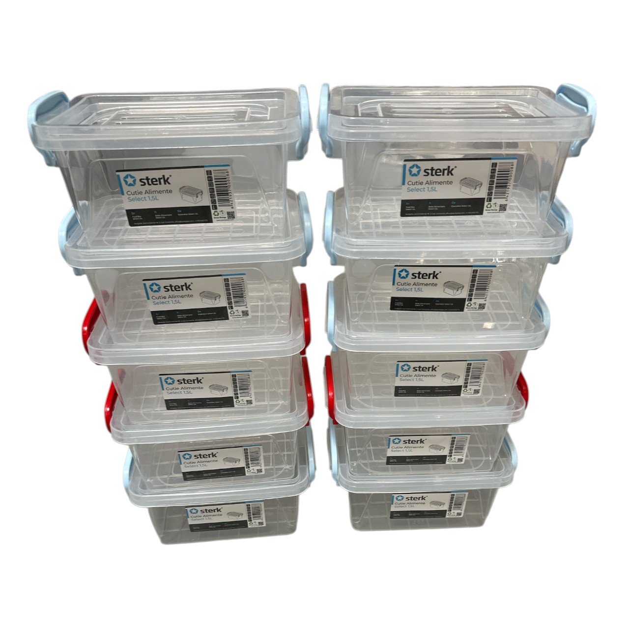 Pachet - 10 x Cutii depozitare plastic cu capac, 1.5L - imagine 2