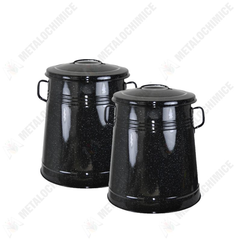 pachet 2 produse garnita emailata bidon de untura 10l