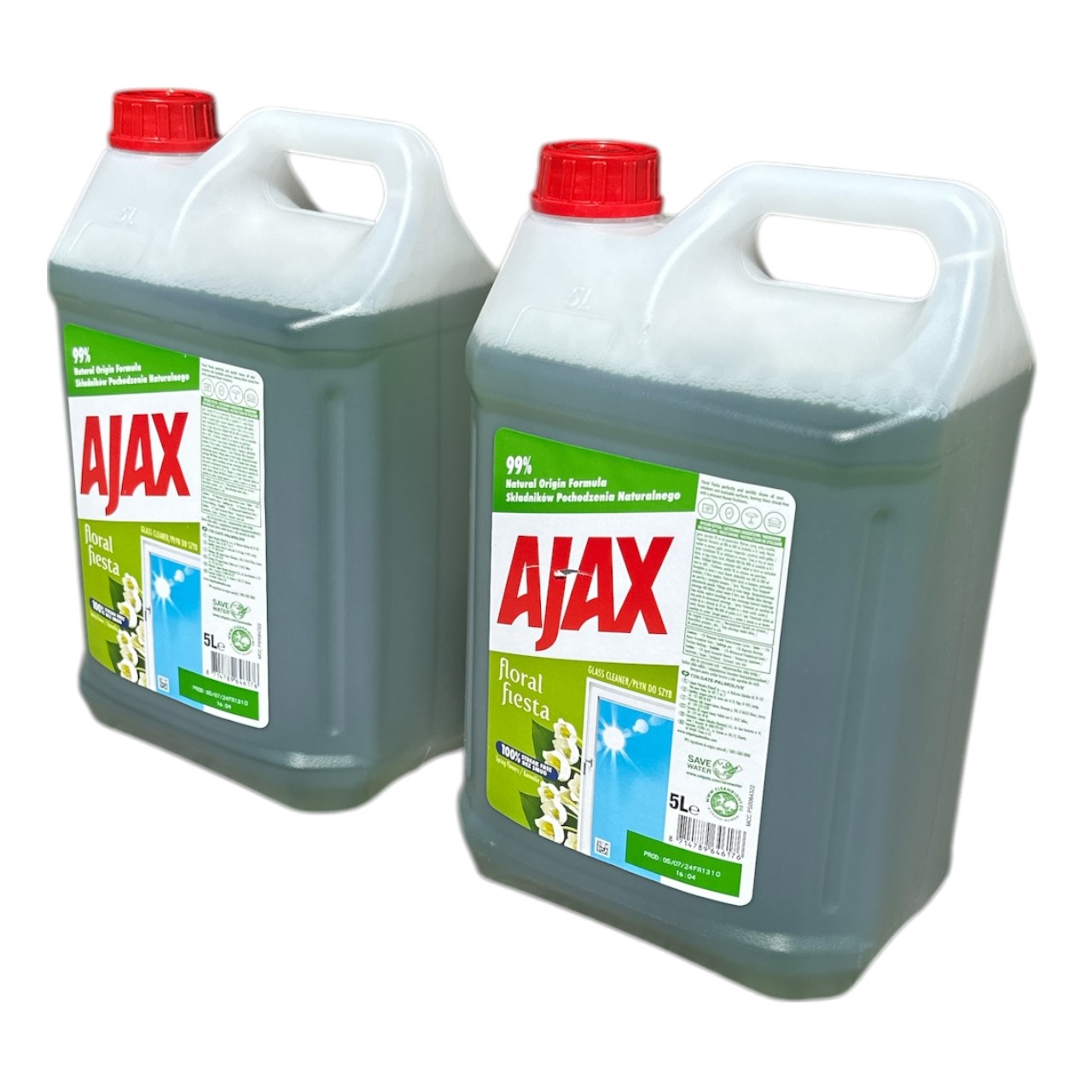 Pachet - 2 x Solutie de geamuri Ajax Floral Fiesta Spring Flowers 5L - imagine 2