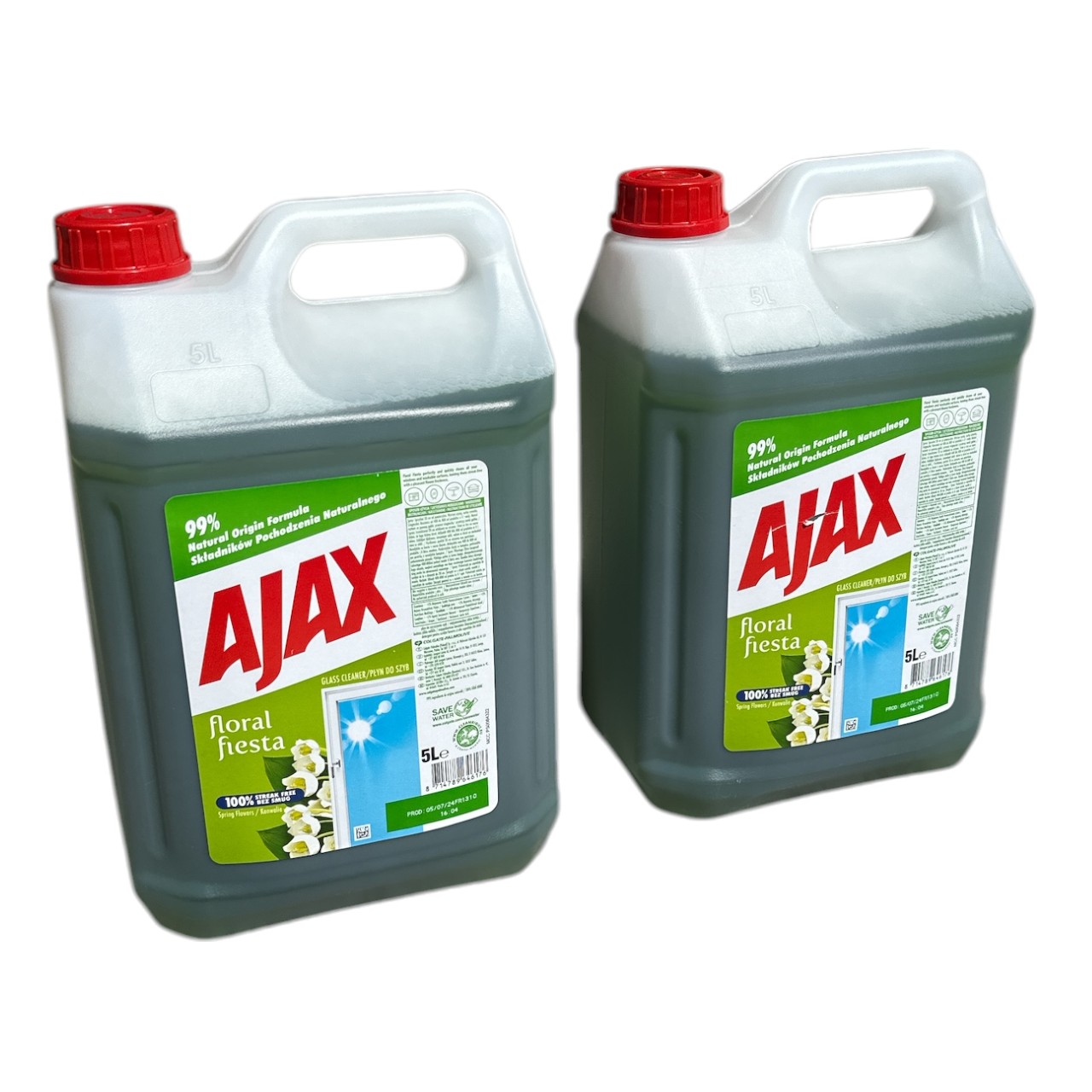 Pachet - 2 x Solutie de geamuri Ajax Floral Fiesta Spring Flowers 5L