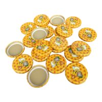 Pachet 250 Capace borcane miere cu albina 66 mm