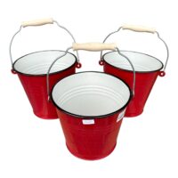 Pachet - 3 x Galeata metalica emailata 6litri