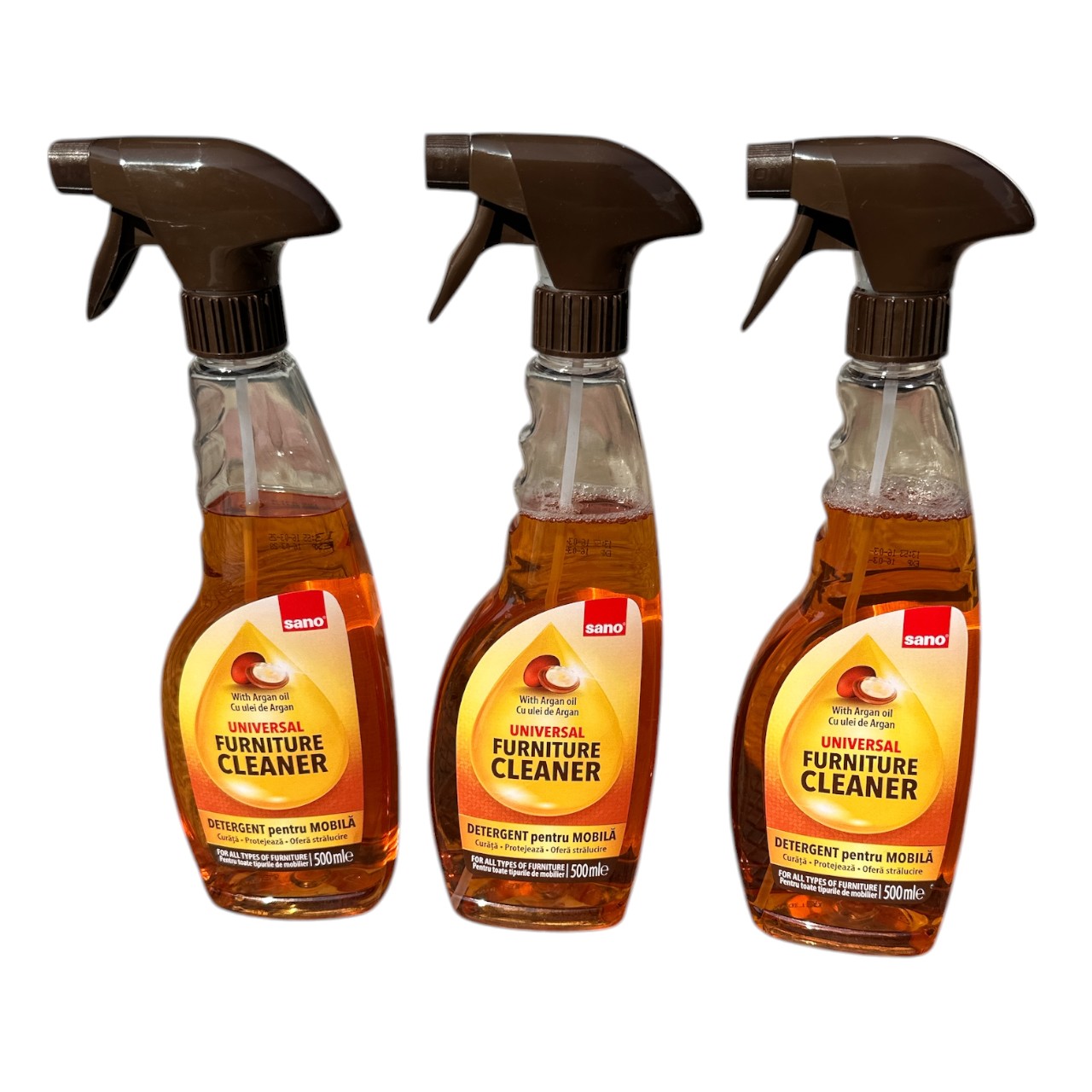 Pachet - 3 x Sano Furniture Cleaner Detergent pentru mobila 500 ml