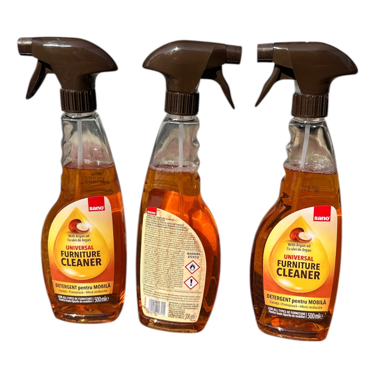 Pachet - 3 x Sano Furniture Cleaner Detergent pentru mobila 500 ml - imagine 2