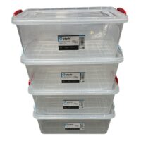 Pachet - 4 x Cutii depozitare alimente din plastic cu capac 12 L