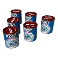 Pachet - 6 x Vopsea cu email Rost Satin maro roscat inchis 0.6L