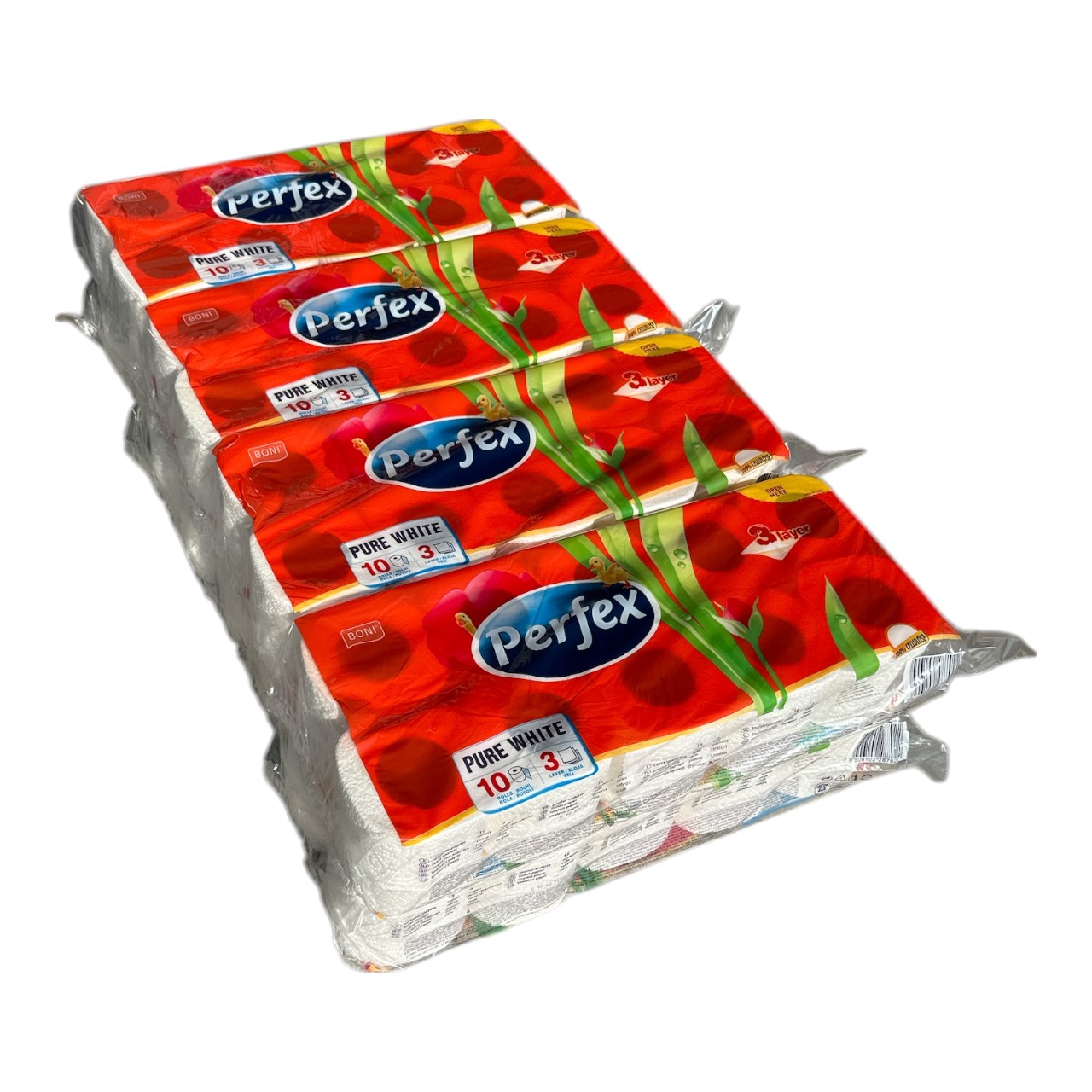 Pachet - 8 x Perfex Hartie igienica, 3 Straturi, 10 Role/pachet
