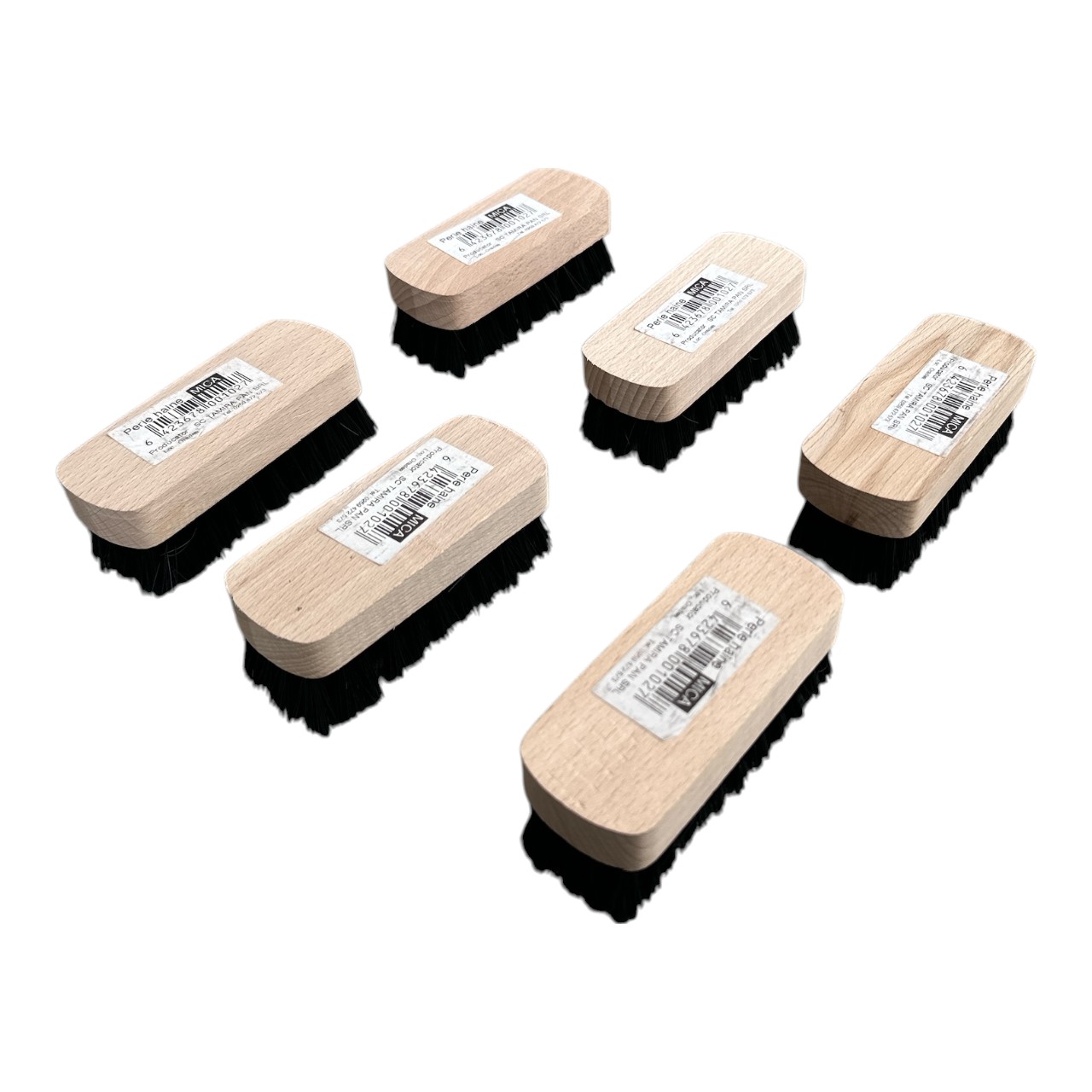 Perie Pentru Incaltaminte si Haine din Lemn (10 cm) Set 6 bucati - imagine 2