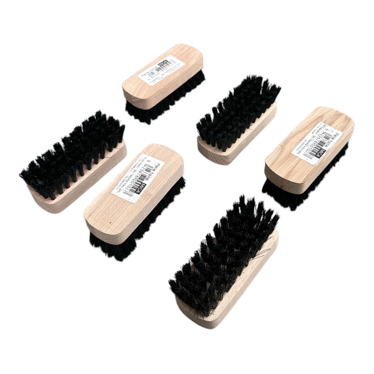 Perie Pentru Incaltaminte si Haine din Lemn (10 cm) Set 6 bucati