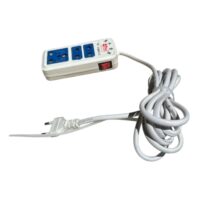 Prelungitor electric 3 prize (10A) cu intrerupator, 2M