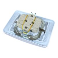 Priza dubla Schuko, ceramica, ST, alba