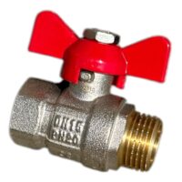 Robinet apa calda, rece de trecere din alama, 1/2, FI-FE