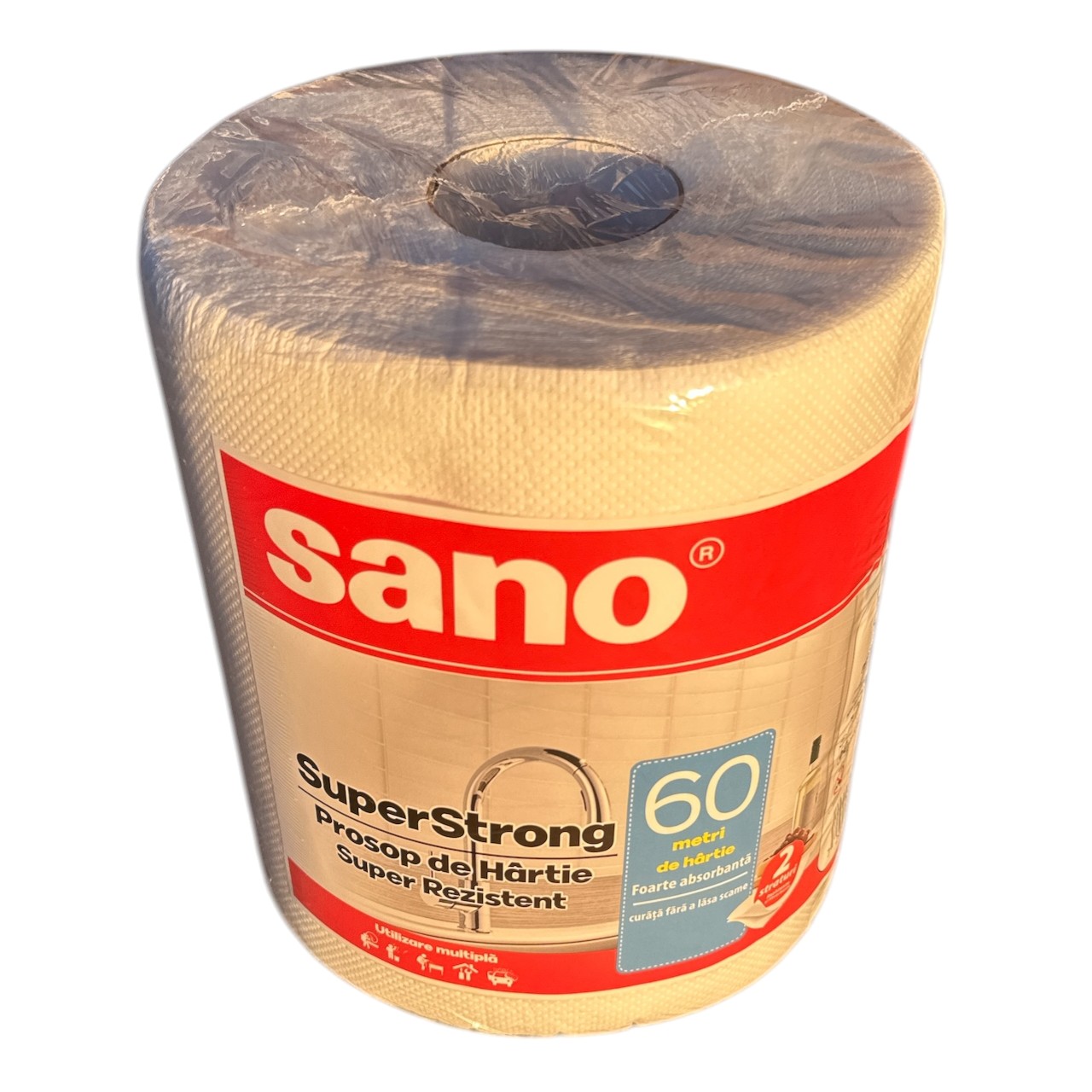 Sano Prosop de hartie cu 2 straturi, rola 60 m