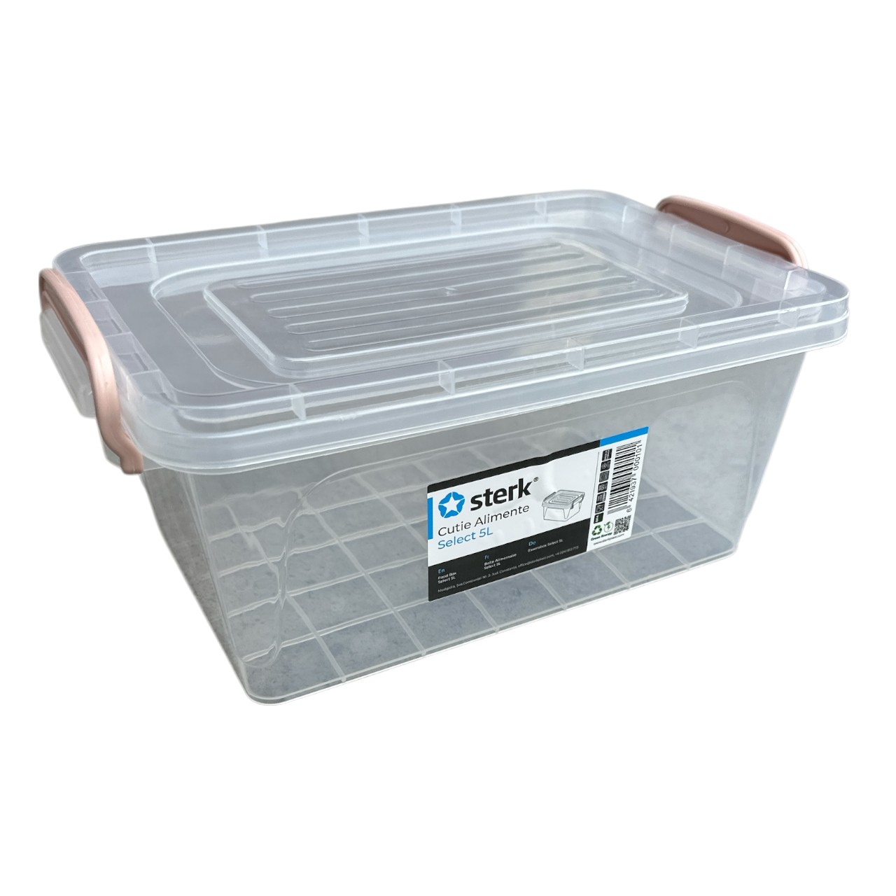 Sterk Cutie depozitare alimente cu capac din plastic, 5 litri - imagine 2