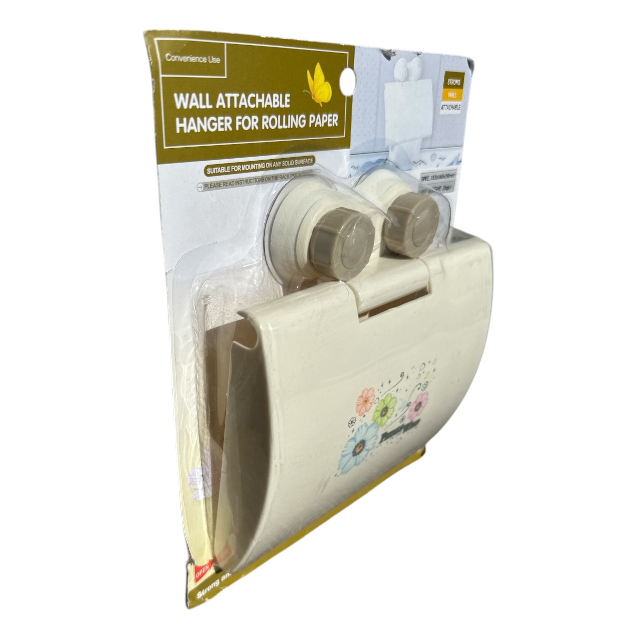 Suport hartie igienica din plastic cu ventuze - imagine 2