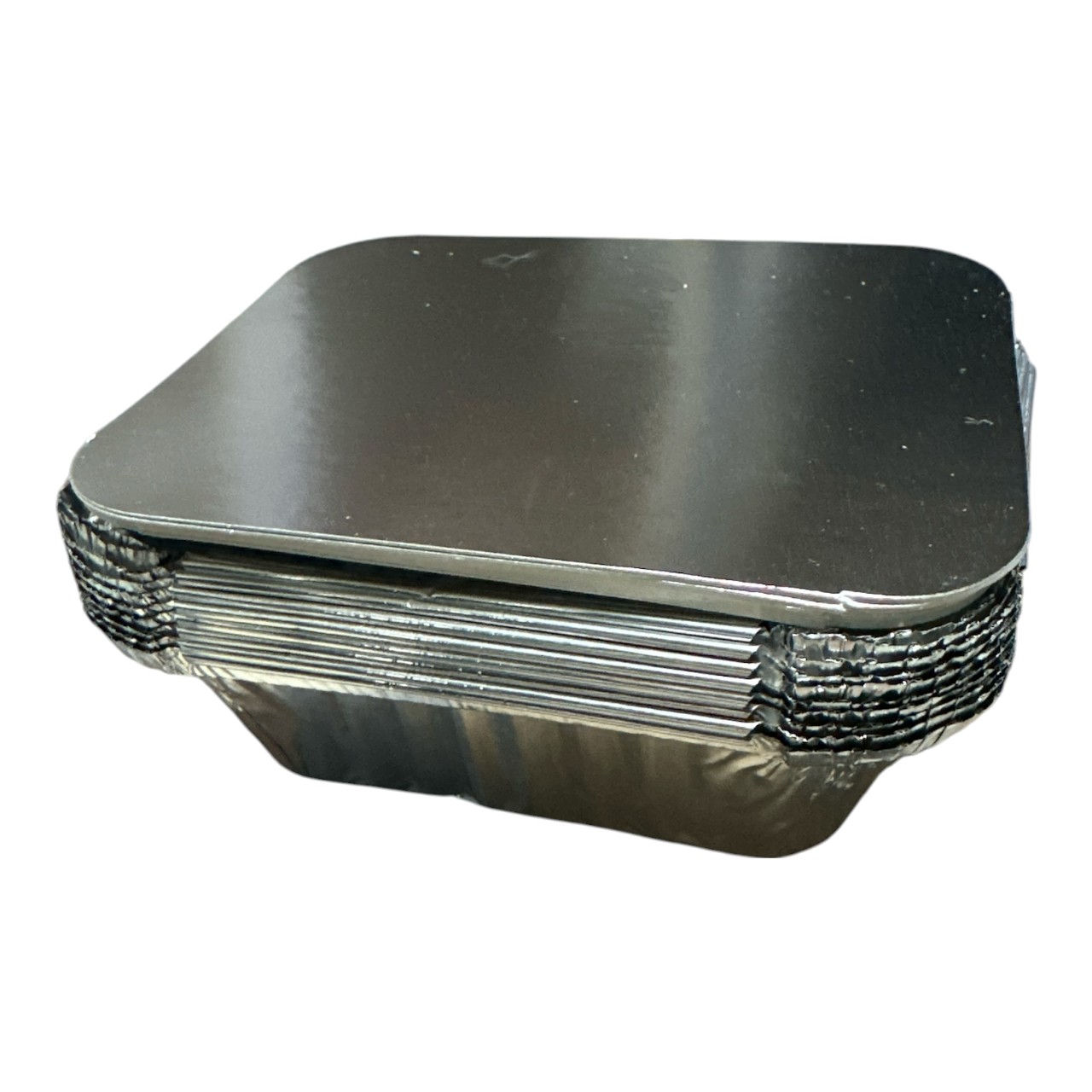 Tava din aluminiu de unica folosinta, 14 x 12 x 4 cm, set 10 bucati - imagine 2