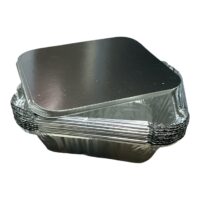 Tava din aluminiu de unica folosinta, 14 x 12 x 4 cm, set 10 bucati