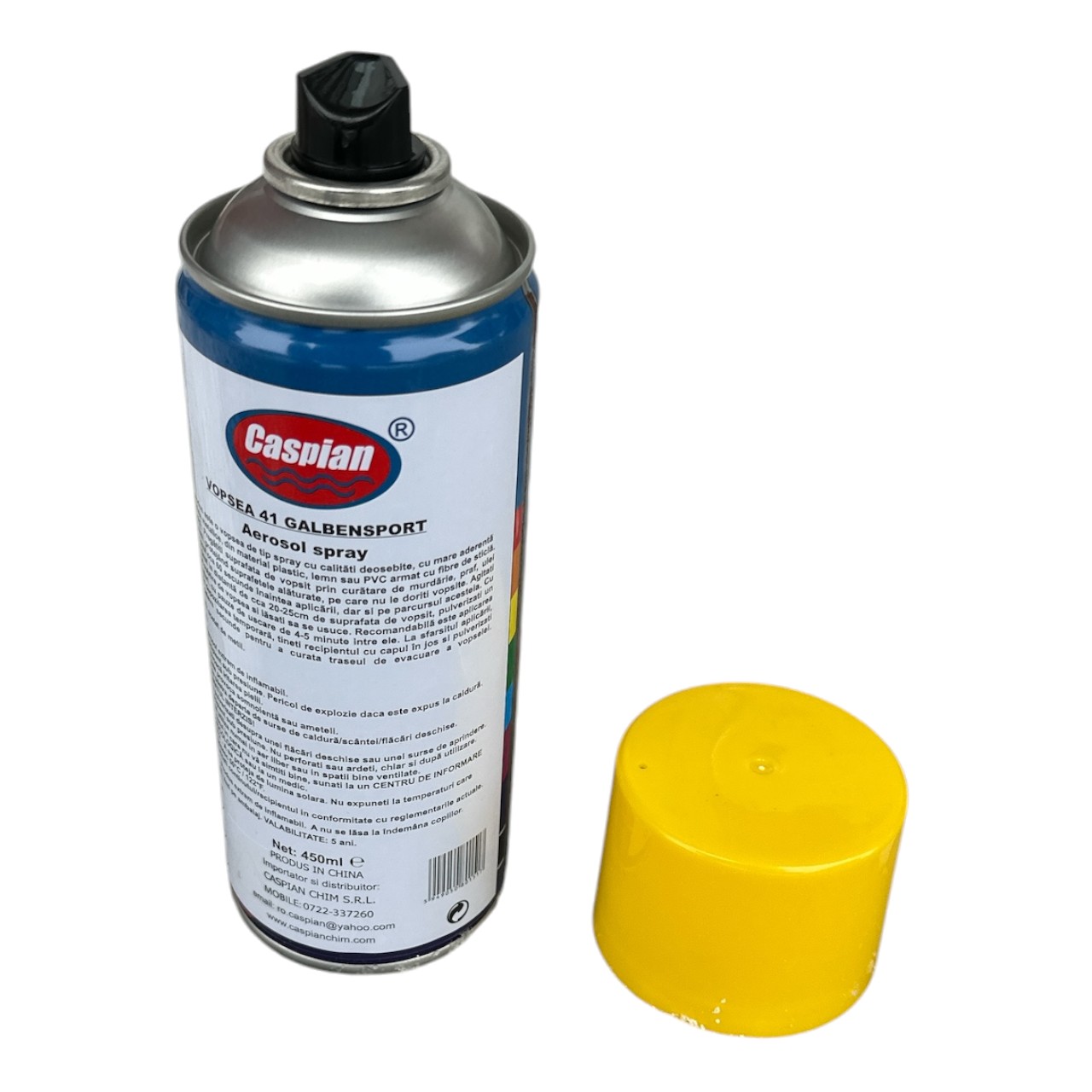 Vopsea spray reparatii rapide, metal, lemn, Galben, 450ml - imagine 2