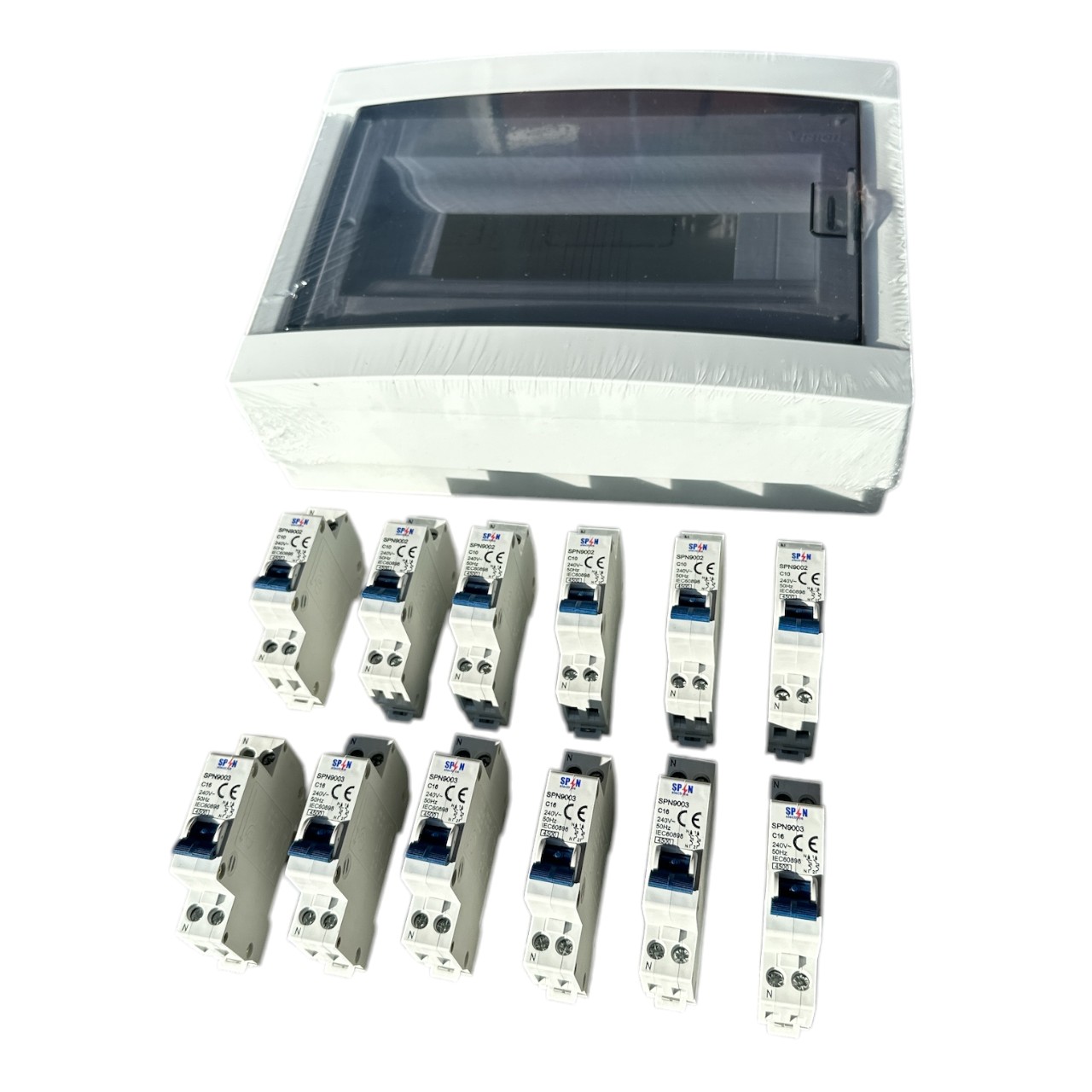 Tablou sigurante cu 12 module, echipat cu bipolare, 6x10A + 6x16A - imagine 2