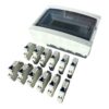 Tablou sigurante cu 12 module, echipat cu bipolare, 6x10A + 6x16A