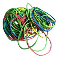 Elastice bani din cauciuc, colorate, 140 bucati