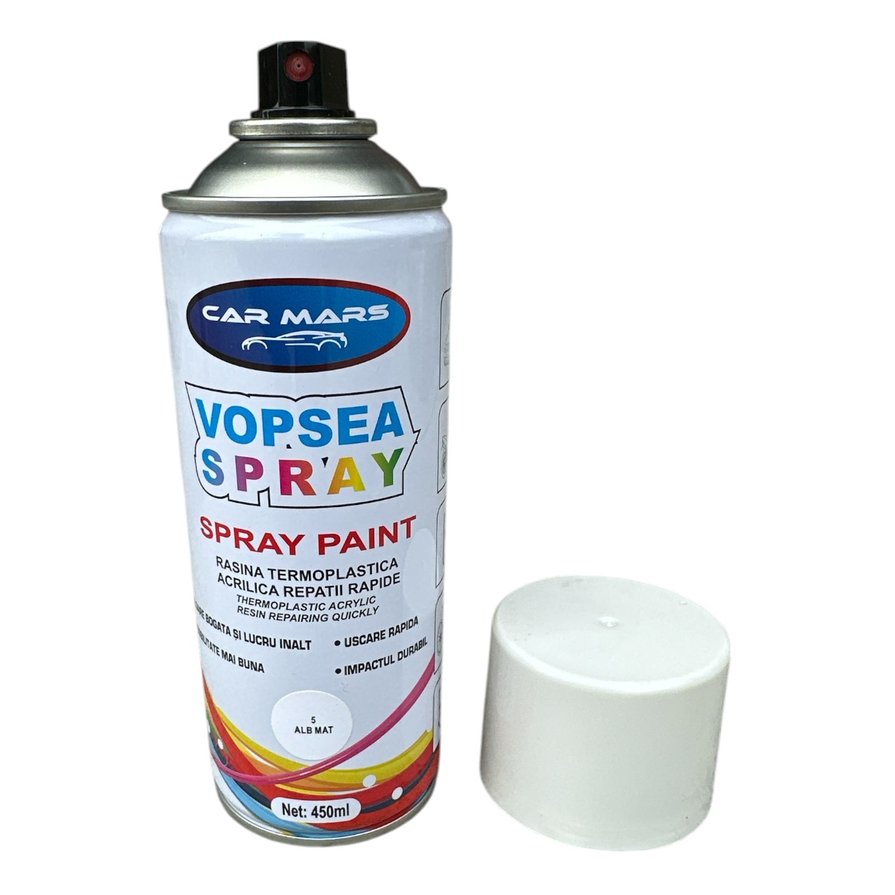 Vopsea Spray metal / lemn, alb mat , 450 ml