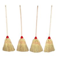 Maturi paie (sorg) cu cozi lungi 137 cm, 4 bucati